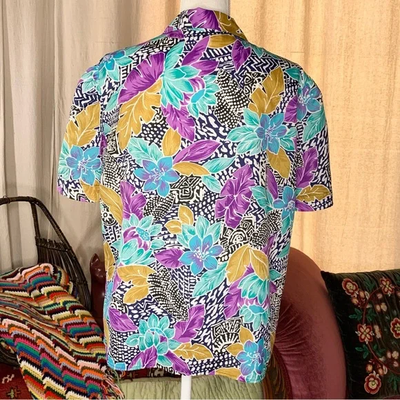 80s Tropical Blouse - Picture 3 of 9